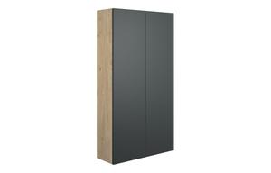 Eden 600mm Slim 2 Door Storage Unit - Matt Graphite Grey (Oak Cab)